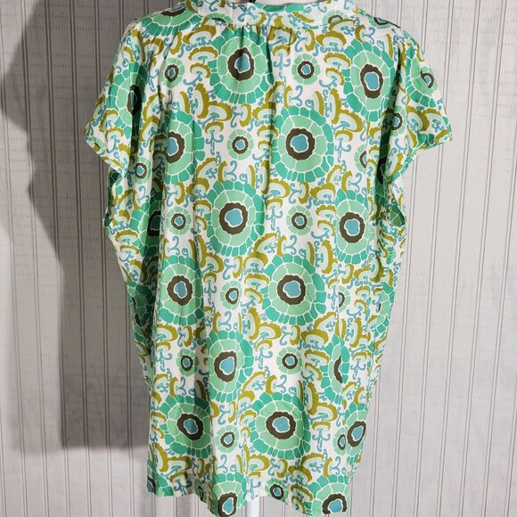 MOSSIMO BLOUSE GREEN SLEEVELESS POLYESTER SIZE 24-26W(3X) - Picture 5 of 8